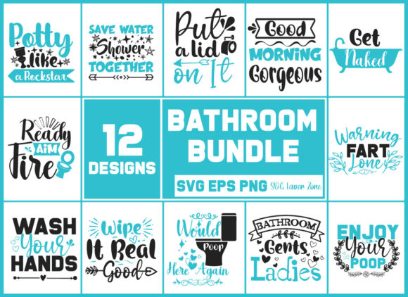 Bathroom Quote SVG Bundle: A Designer's Stitch Review