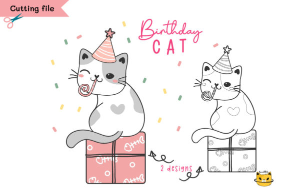 Cute Birthday White Kitty Cat Svg: A Designer's Review