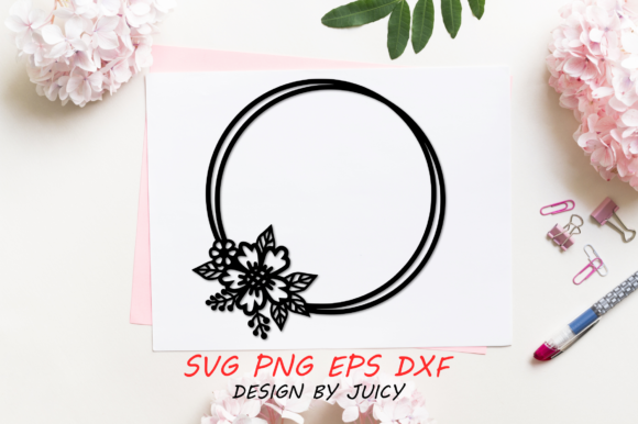 Review: Circle Flower Wreath Svg for Cricut in Embroidery